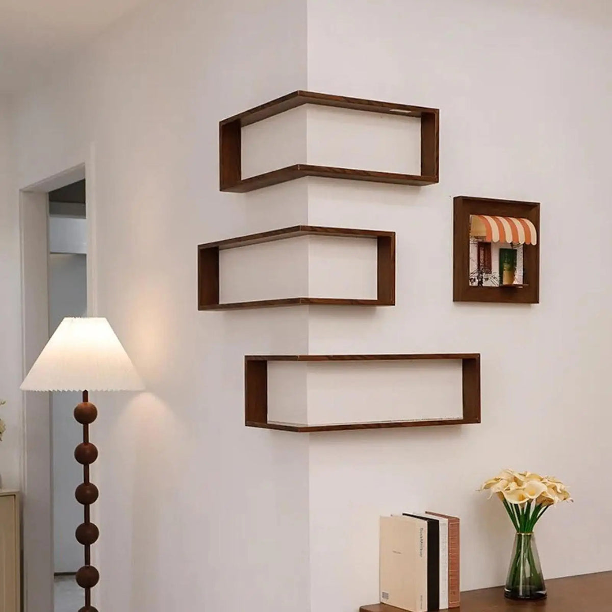 90 Degree Corner Wall Shelf Suspended Wall Decoration
