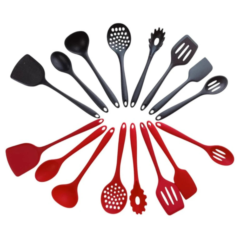 Black Silicone Spoons Cable Silicone Utensils Items
