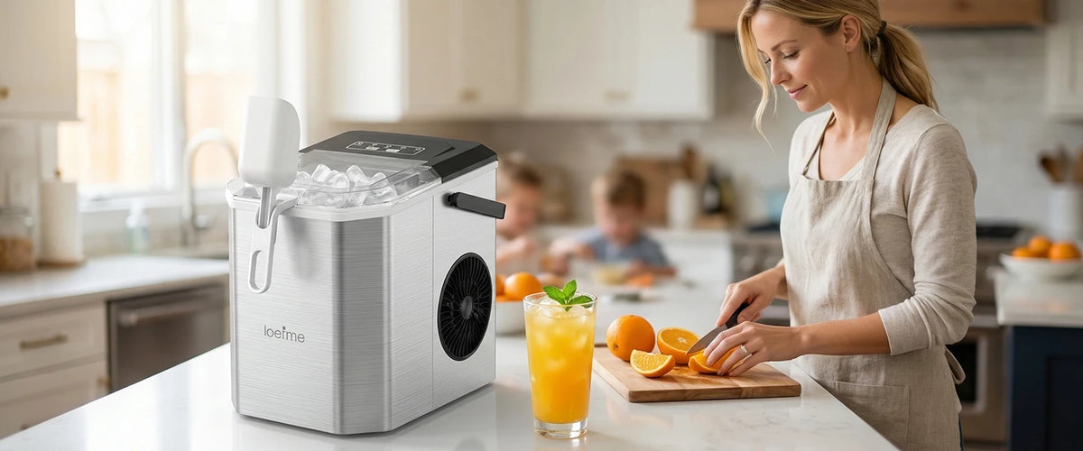 Loefme 12kg/24h Electric Ice Maker Desktop Fully Automatic