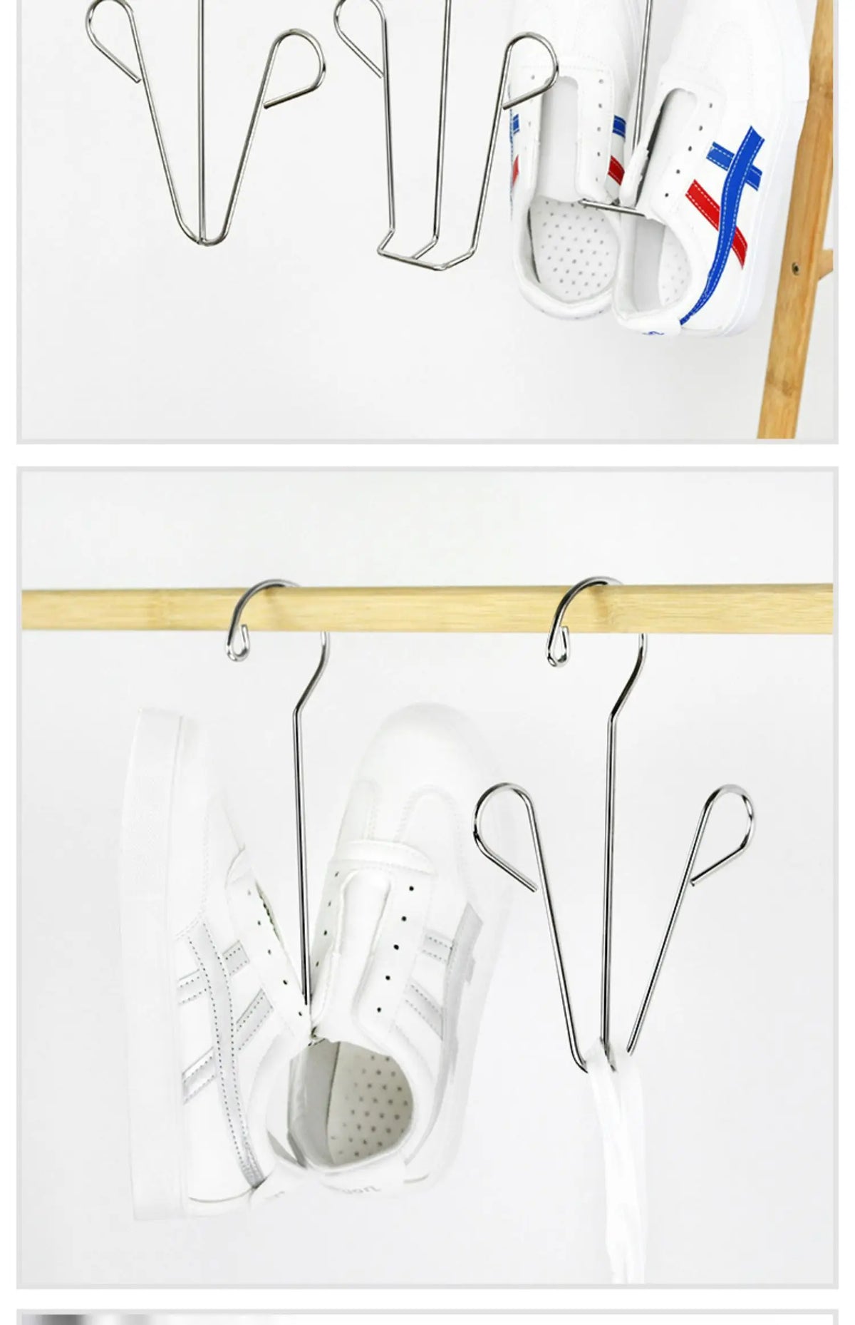 4/6pcs Windproof Rust Resistant Stainless Steel Shoe Drying
