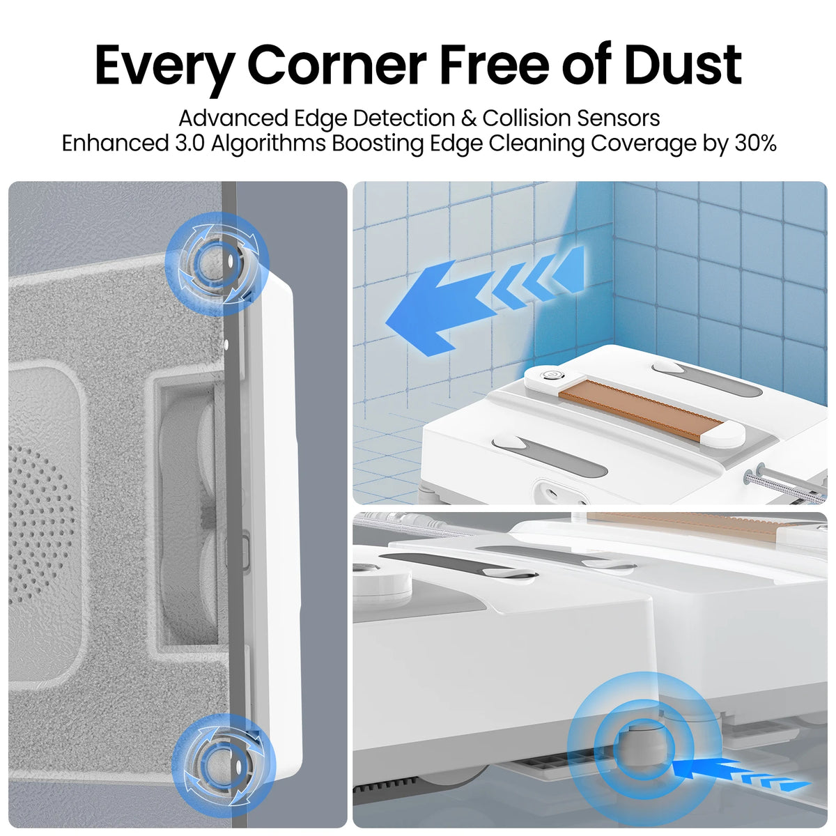 Window Cleaning Robot 4-Way Water Spray High-Rise Vacuum