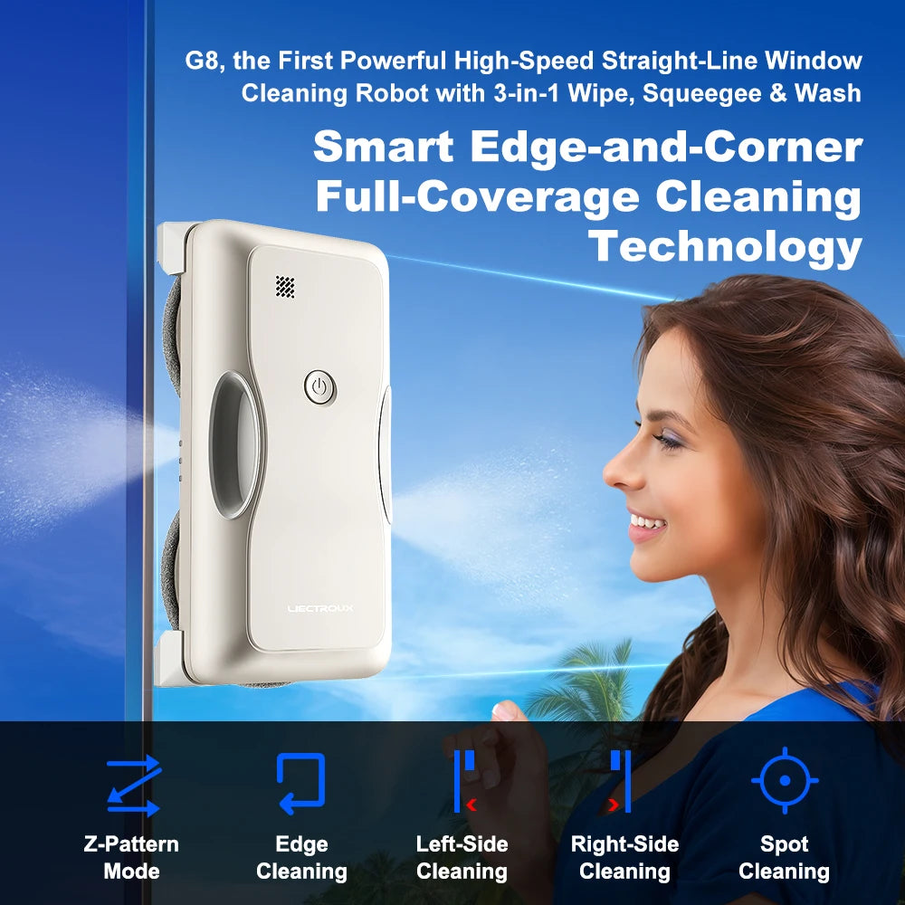 Window Cleaning Robot Liectroux G8 High-Speed Cleaning Double