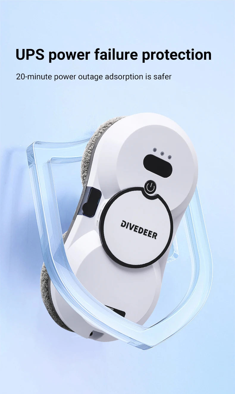 Divedeer Water Spray Window Cleaning Robot High Suction
