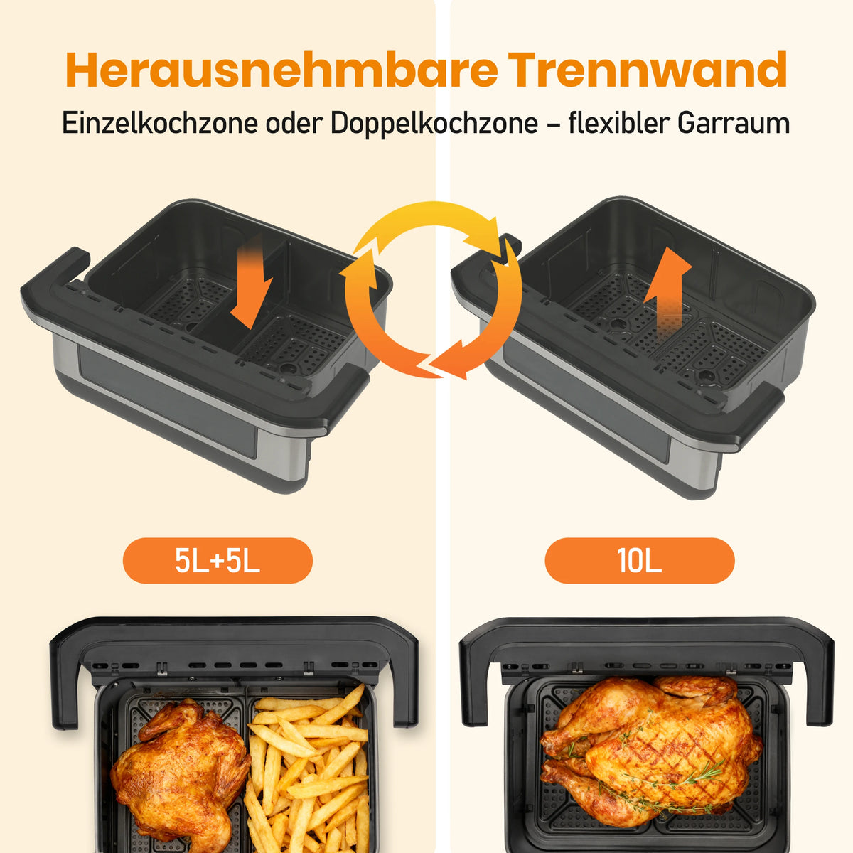 9l Dual Basket Air Fryer Oilless Cooker Led