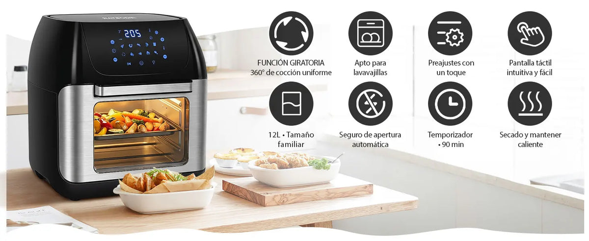 12l Air Fryer Air Oven Dishwasher Safe Led