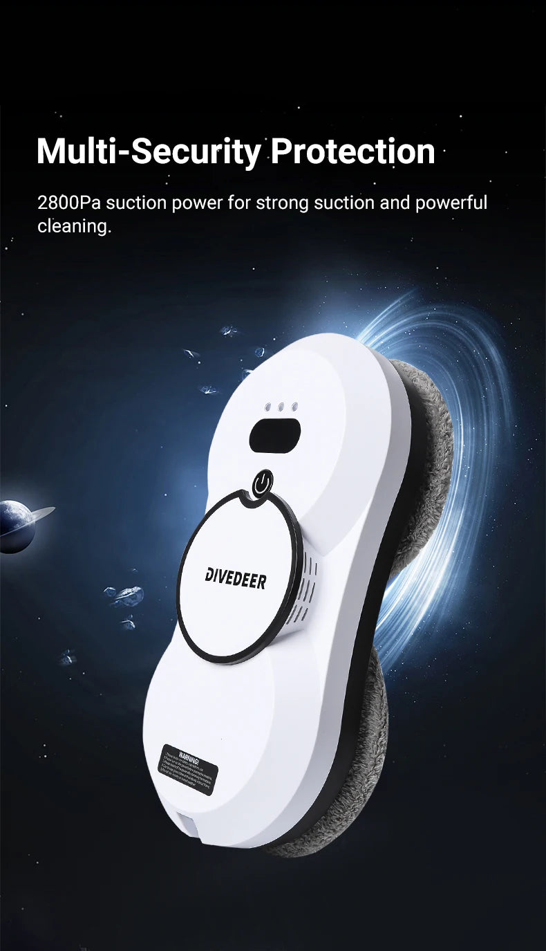 Divedeer Water Spray Window Cleaning Robot High Suction