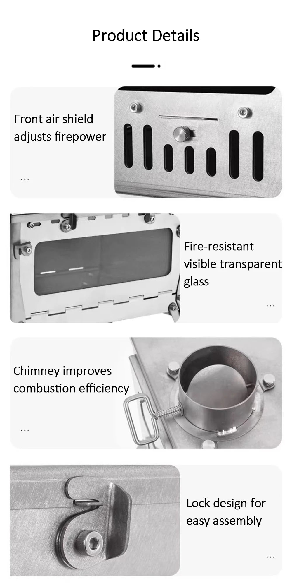 Folding Bbq Stove Camping Foldable Wood Stove Stainless