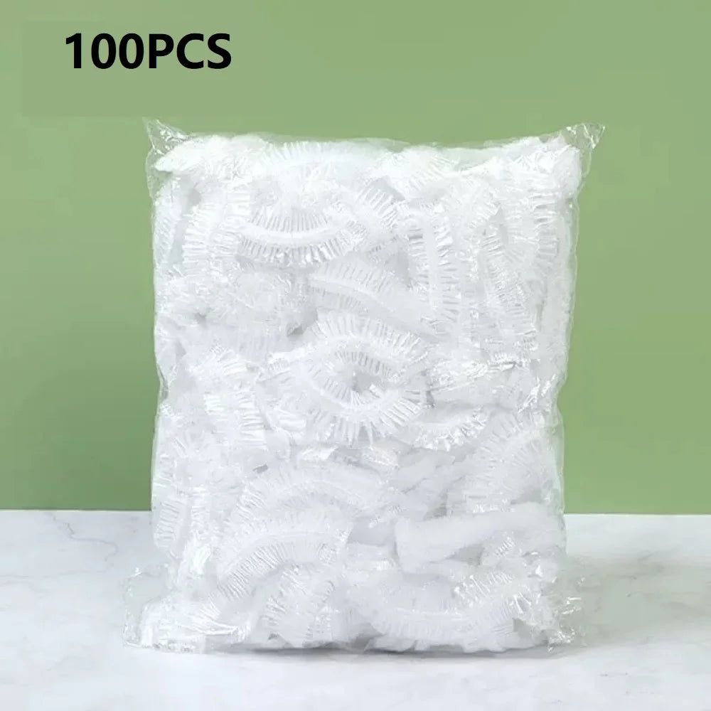 100/200 Disposable Bowl Lids Elastic Plastic Food Storage