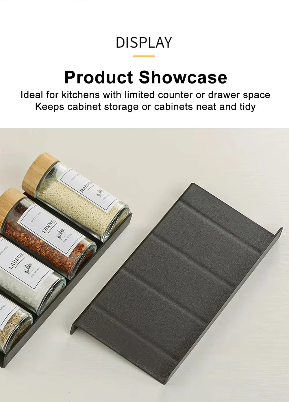 2/4/8-Layer Spice Drawer Storage Rack Adjustable Organizer Spice