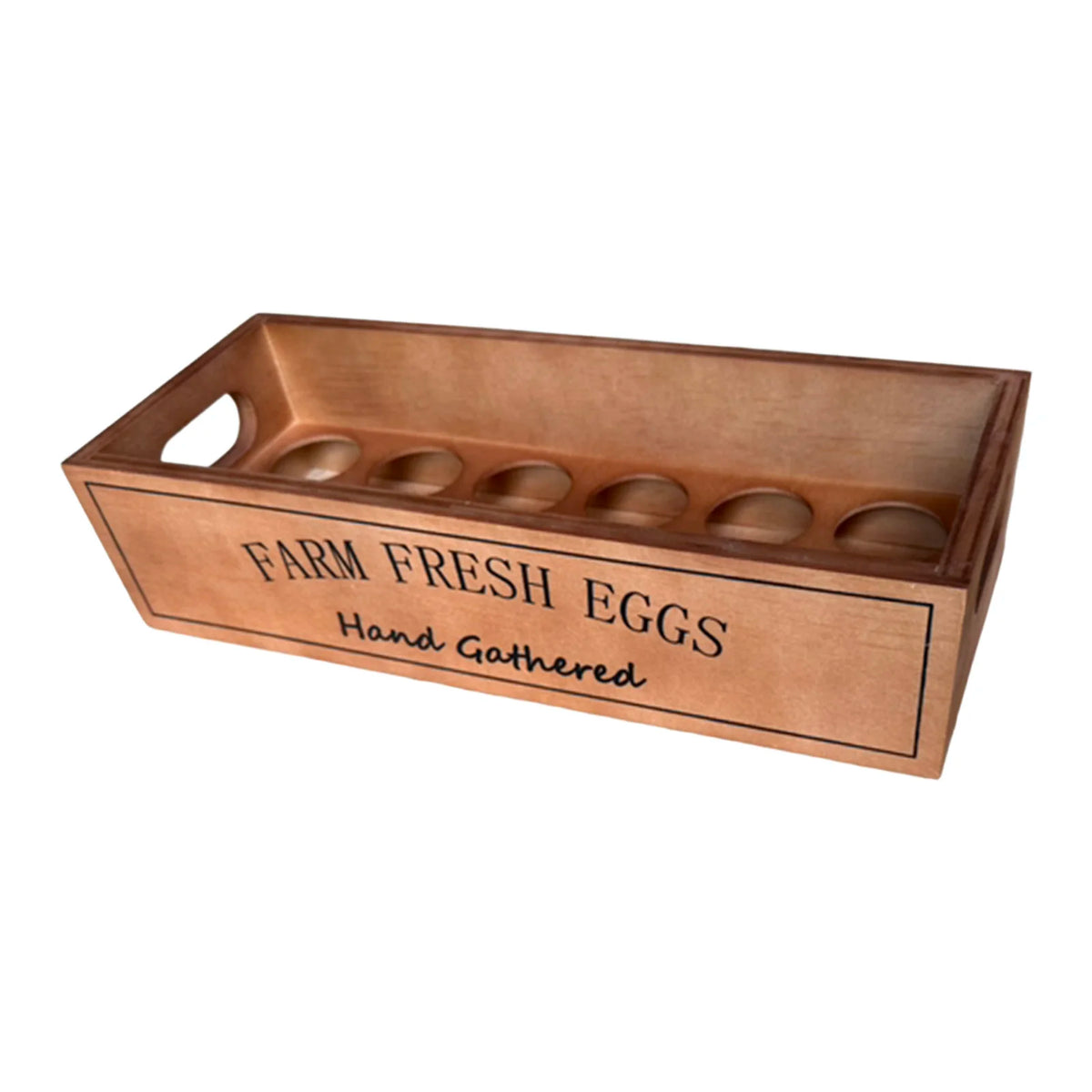 Wooden Rustic Egg Holder Farmhouse Storage Basket Chicken