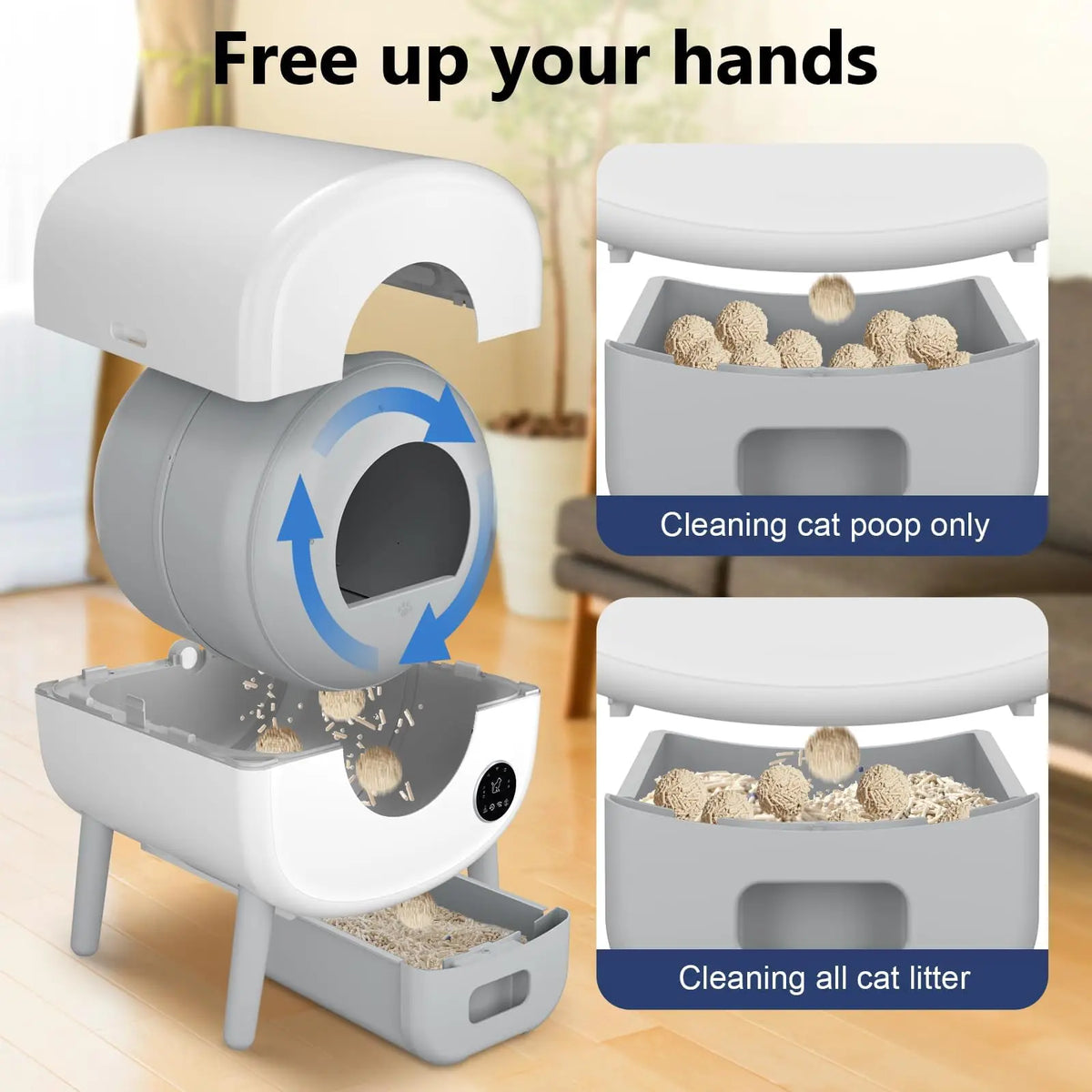 Fumoi Smart Self Cleaning Cat Litter Box Large