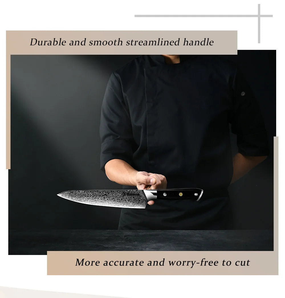 Damascus Chef Knife Japanese Damascus Steel Japanese Kiritsuke