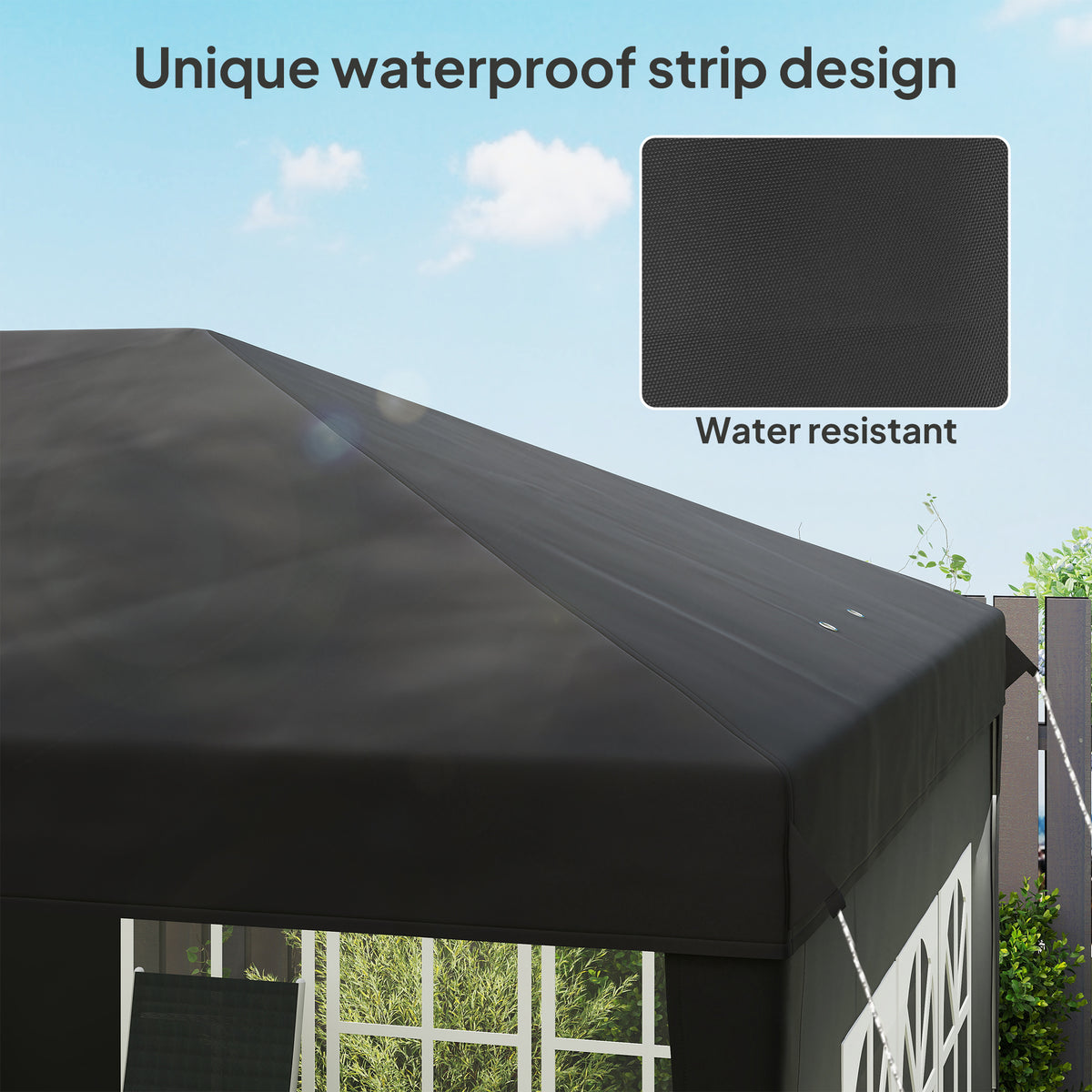 Outsunny 6m Garden Pop Up Gazebo Height Adjustable