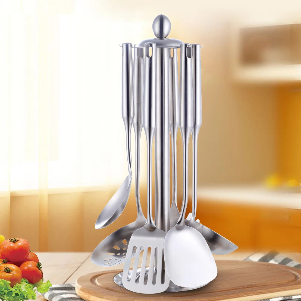 1/7/10pcs Utensils Cooking Stainless Steel Shovels Turner Ladle