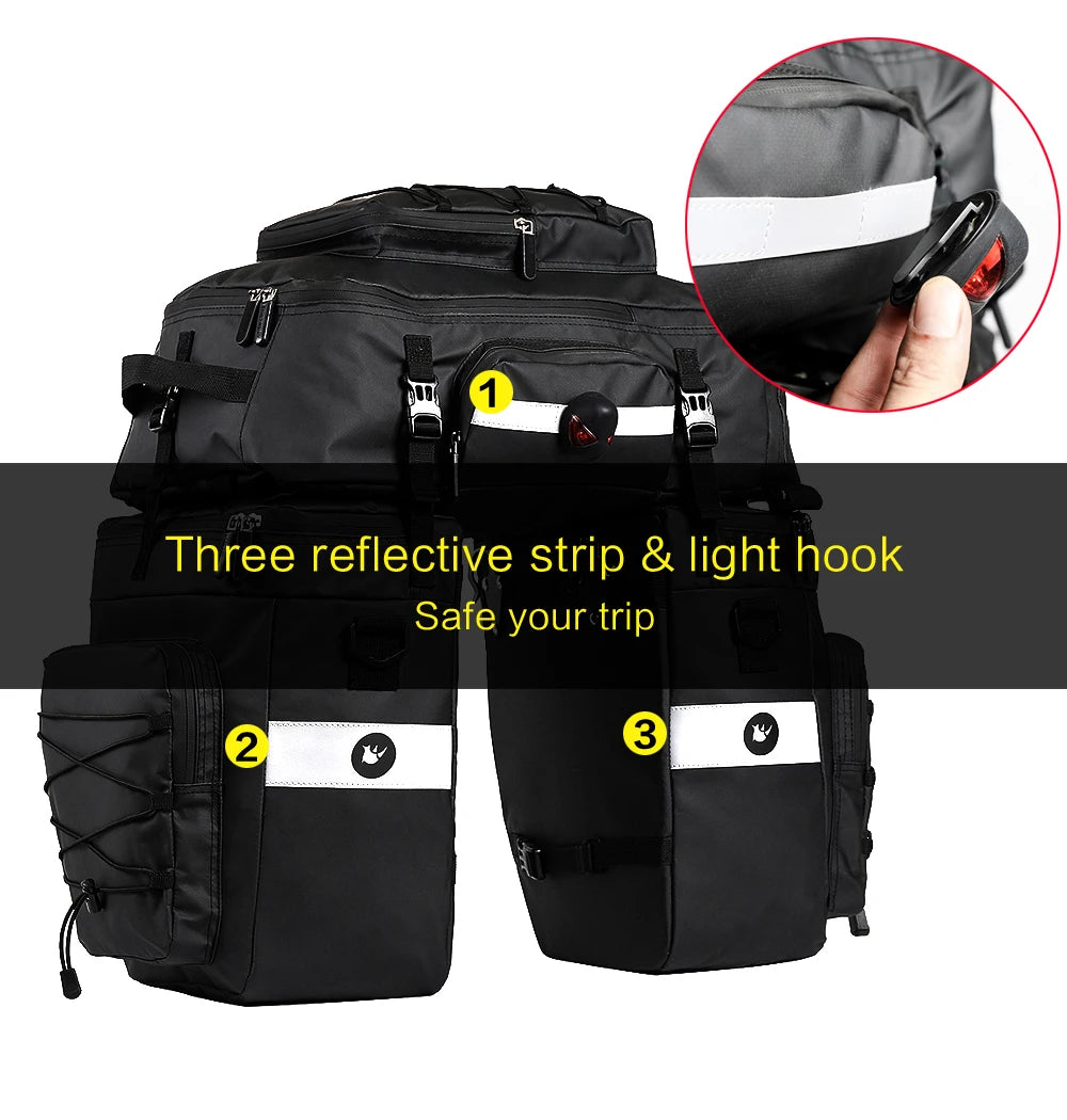 Rhinowalk Bike Pannier Bag In Big Capacity Trunk