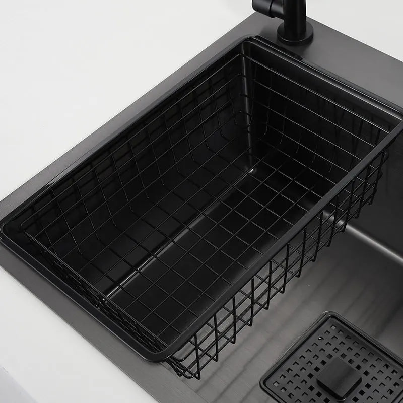 Black Sink 304 Stainless Steel Vegetable Washing Basin
