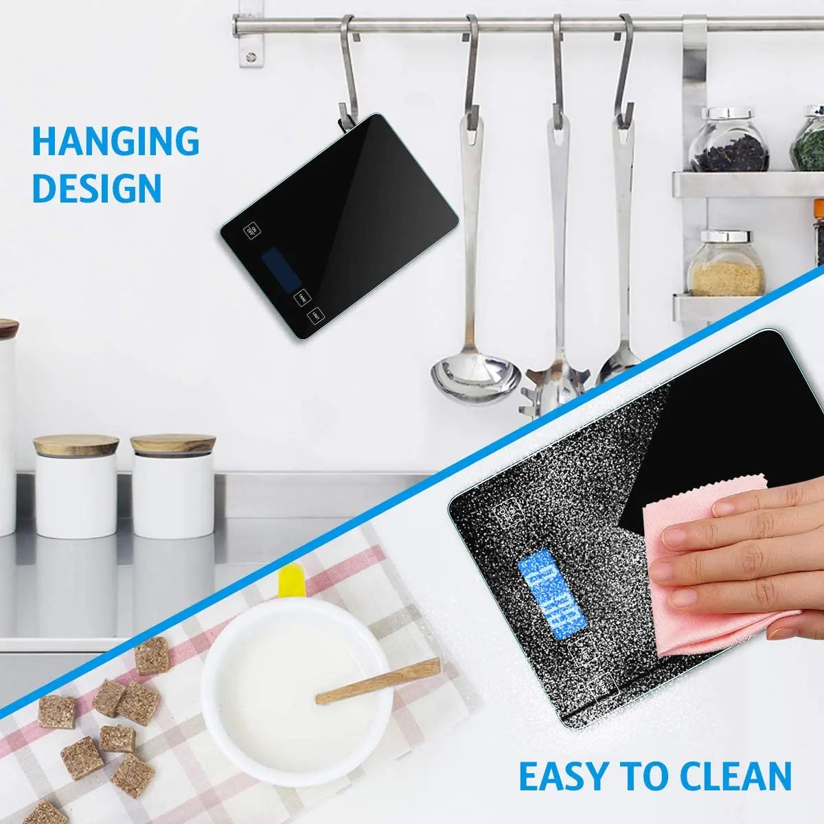 Digital Scale 1g-10kg Food Scale Waterproof Tempered Glass