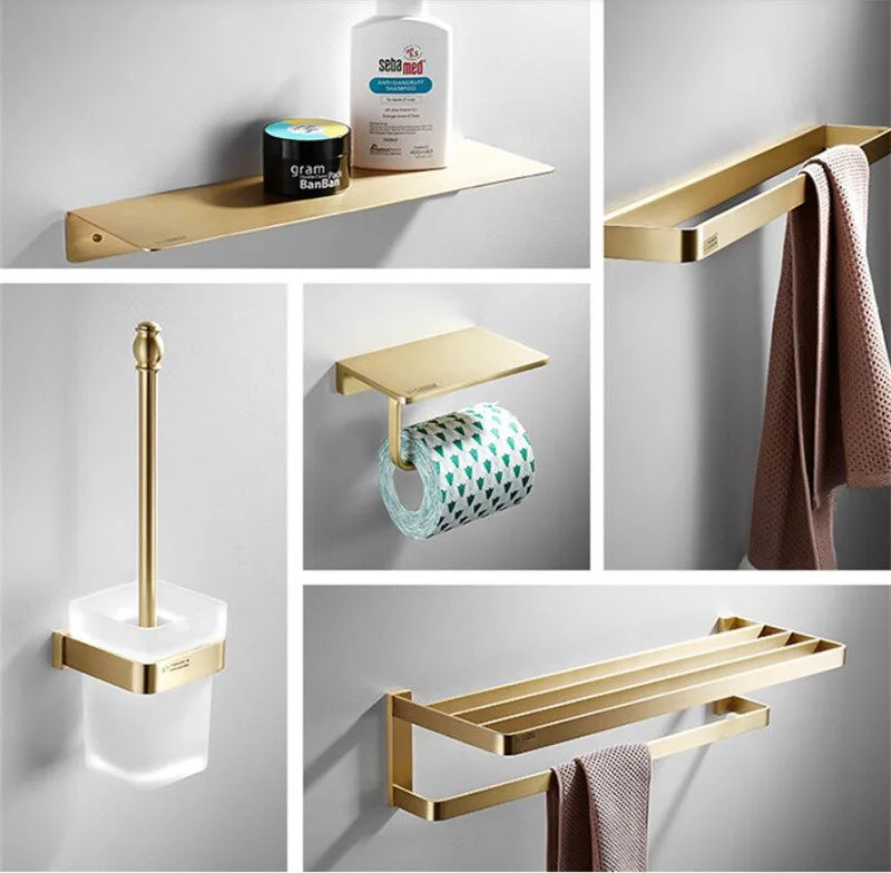 Bathroom Towel Rack Corner Shelf Paper Holder Hook
