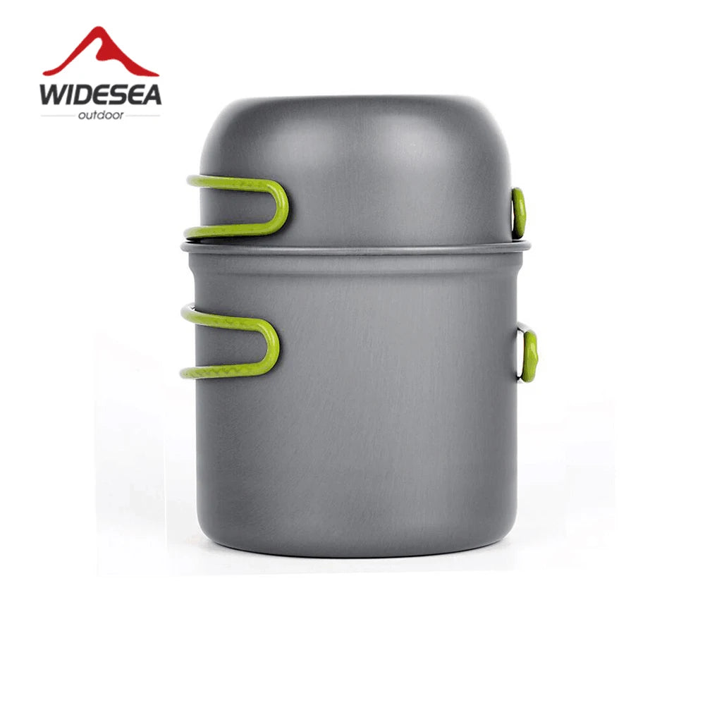 Widesea Camping Cooking Utensils Outdoor Tableware Pot Ultralight