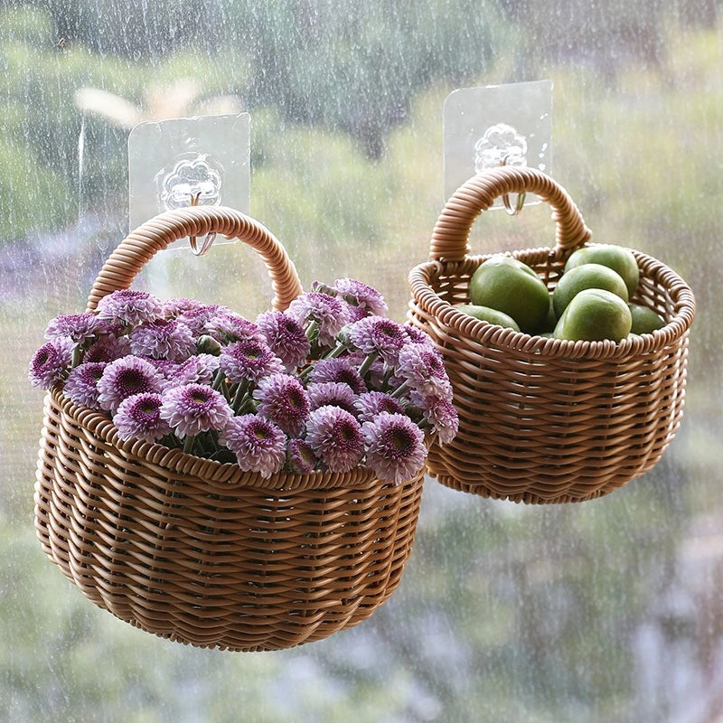 Organizer Wall Hanging Storage Basket Woven Basket Decorative