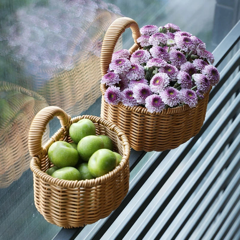 Organizer Wall Hanging Storage Basket Woven Basket Decorative