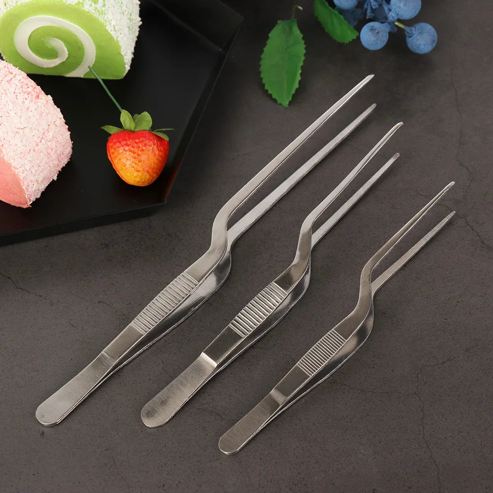 Tongs Utensils Bbq Tweezer Food Clip Stainless Steel