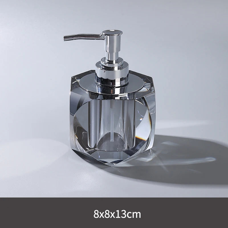 Crystal Glass Bathroom Toothbrush Cup Soap Dish Bottling