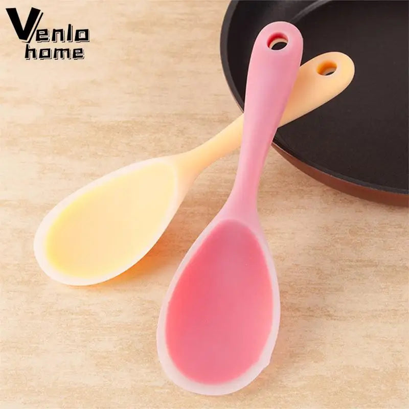 Colorful Silicone Rice Spoon Non-Stick Cooking Spoons Sushi