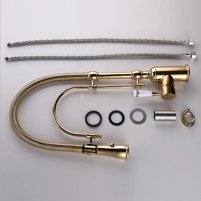 Faucet Pull Out 360 Degree Multi-Function Spring Pull