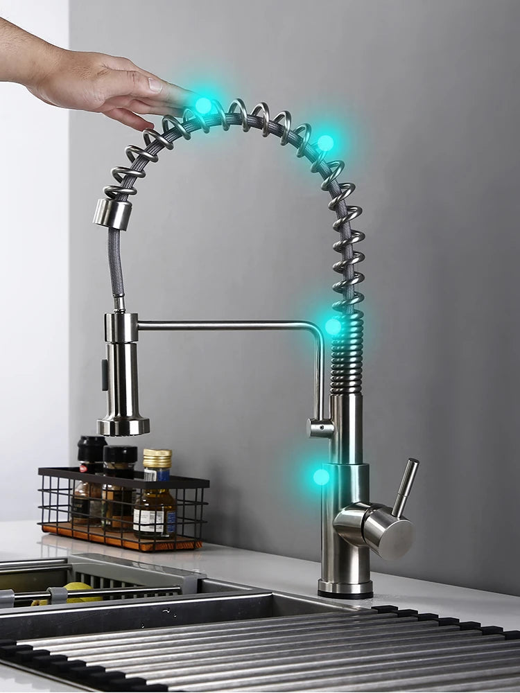 Touch On Faucet Matt Black Sensor Activated Pull