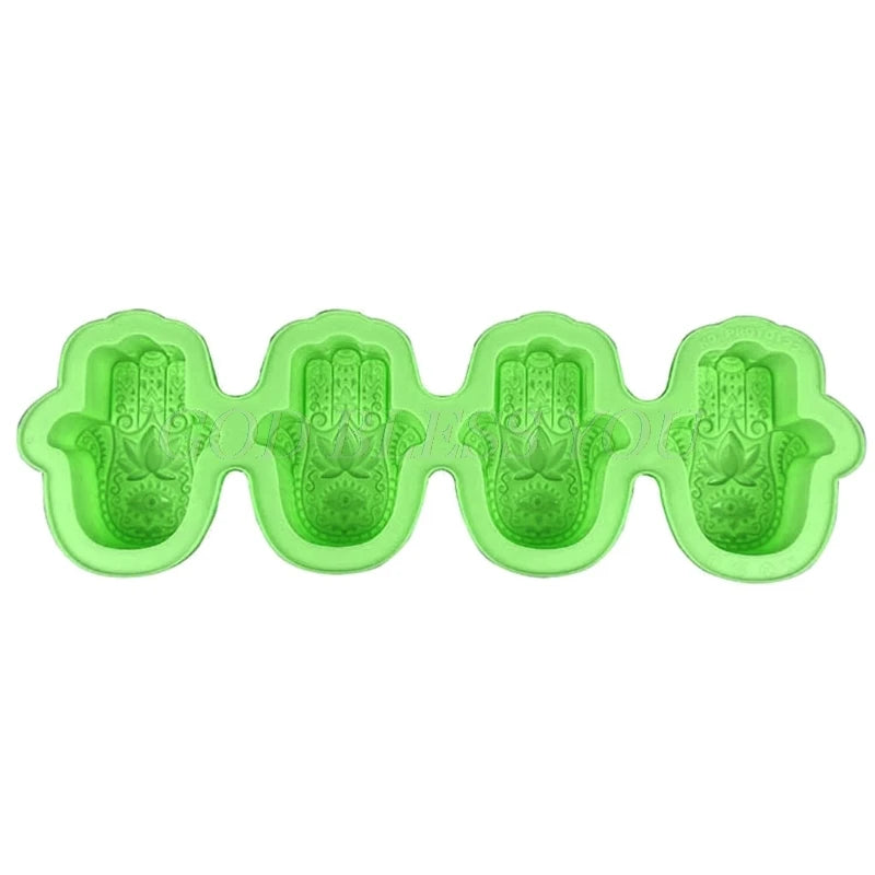 Lotus Hamsa Hand Epoxy Resin Silicone Mold Hand