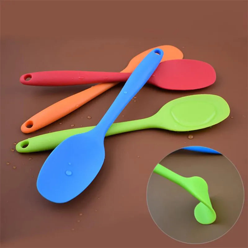 Cake Butter Spatula Silicone Spoon Mixing Spoon Long-Handled
