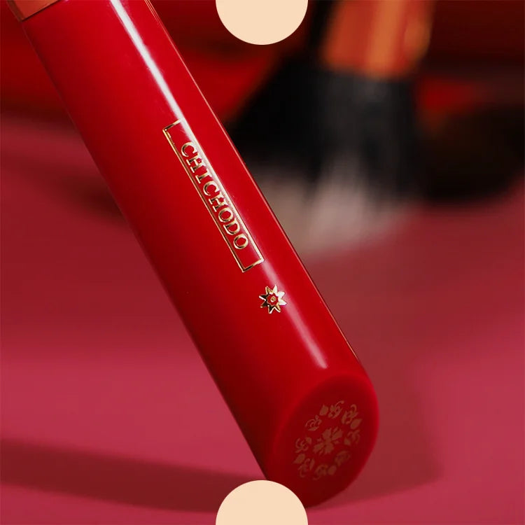 Chichodo Makeup Brush-Luxurious Red Rose Series 20pcs Animal