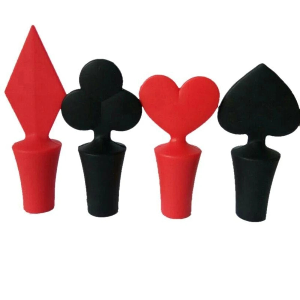Poker Shape Silicone Wine Stopper Red Wine Bottle
