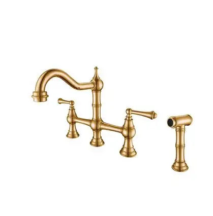 Basin Faucet Cold Faucet Brass Double-Handle Swivel Sink