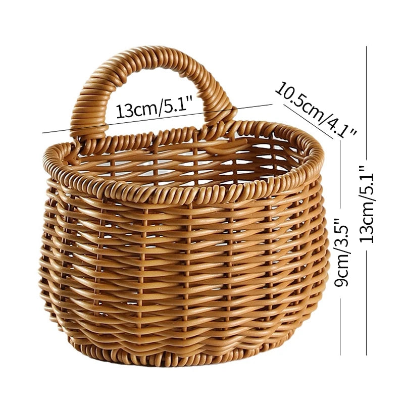 Organizer Wall Hanging Storage Basket Woven Basket Decorative
