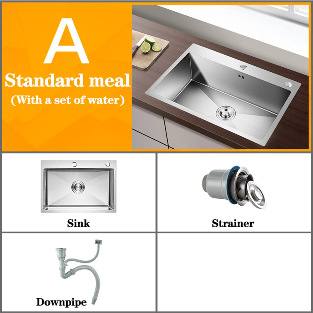 Dqok Stainless Steel Sink Slot Dish Basin Sink