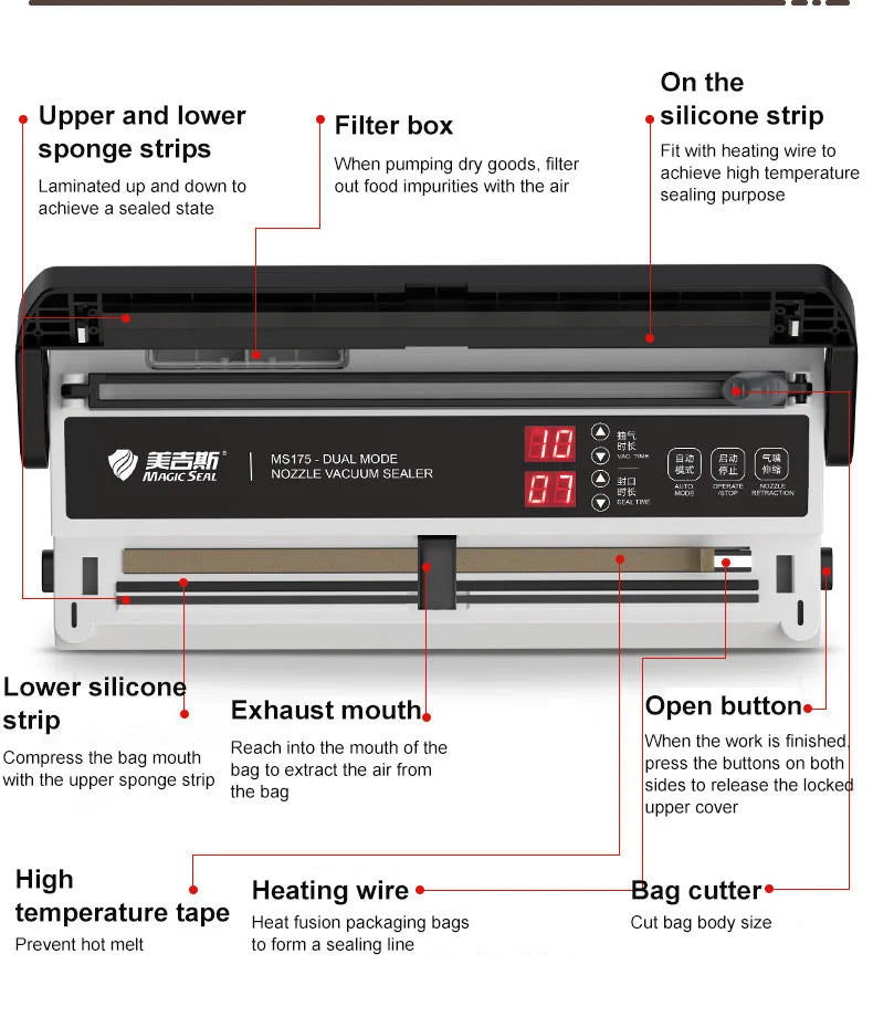 Senior Electric Vacuum Sealer Packaging Machine Sealing Fresh