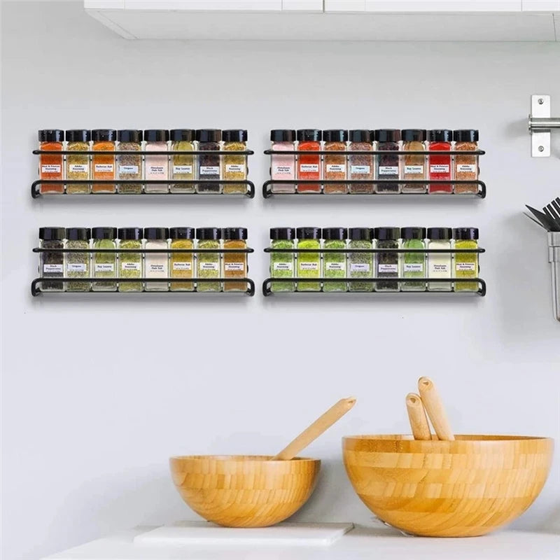 Organizer Metal Hanging Spice Racks Restaurant Wall-Mounted