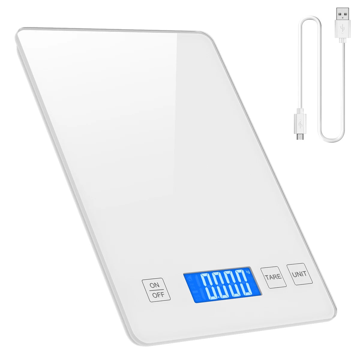Digital Scale 1g-10kg Food Scale Waterproof Tempered Glass