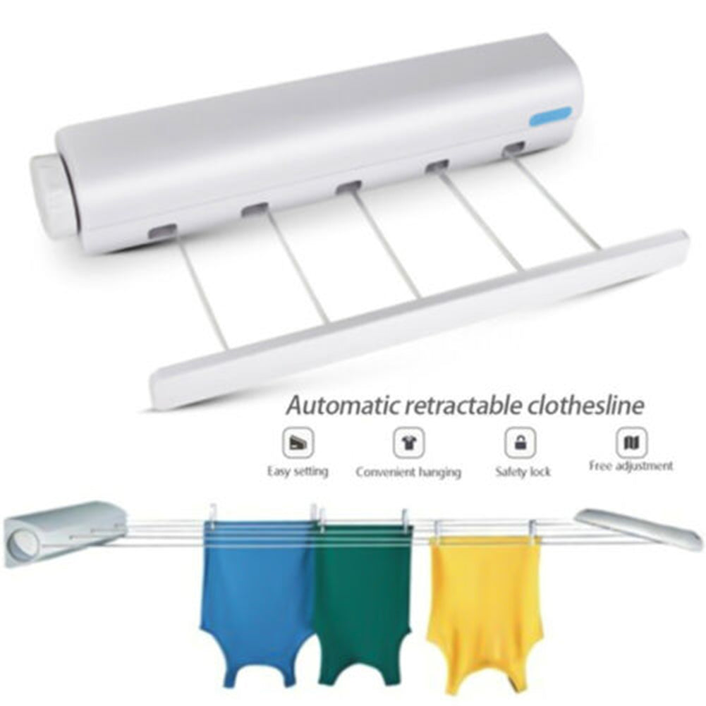 Retractable Laundry Hanger Telescopic Indoor Wall Mounted Clothes