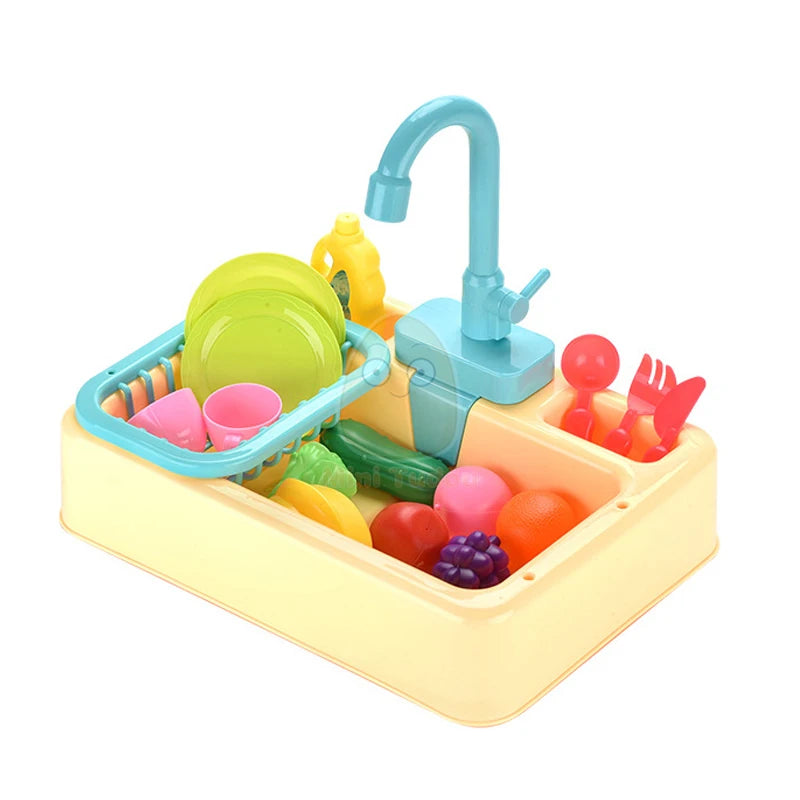 Toy Plastic Dish Wash Sink Children Simulation Pretend