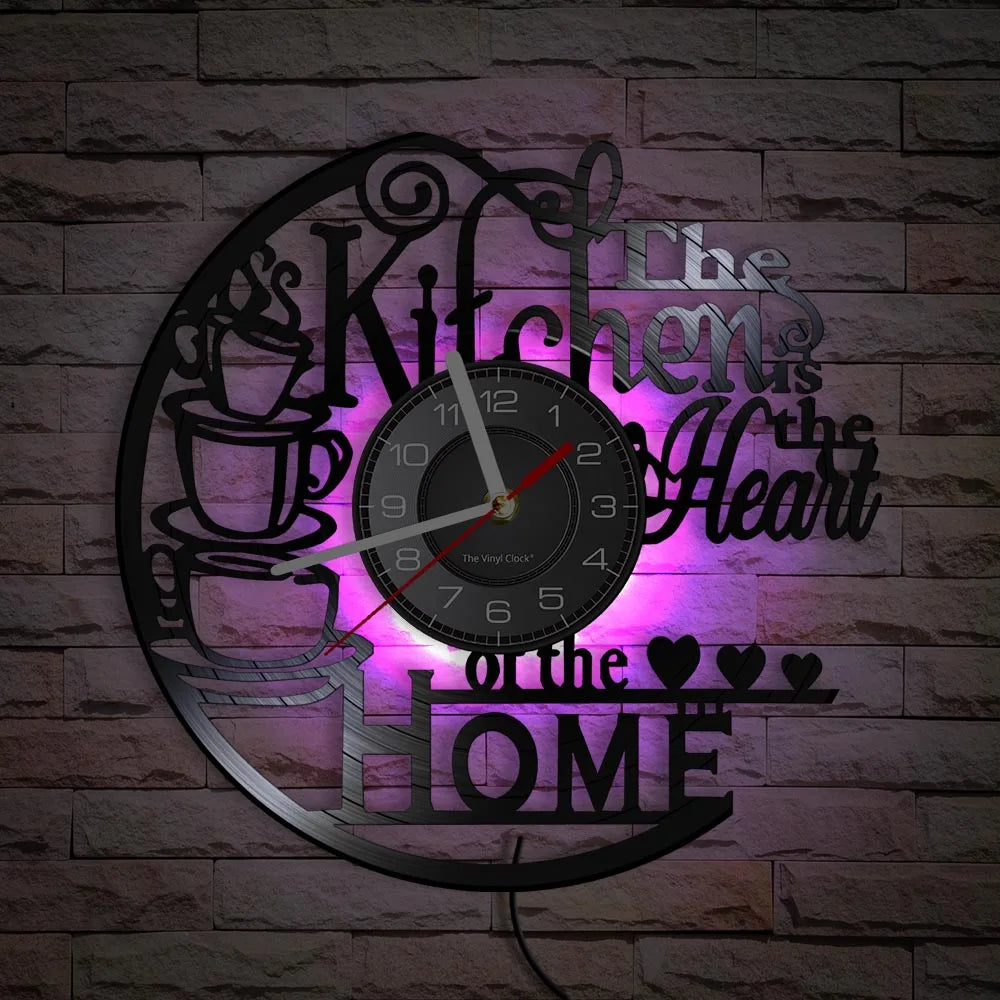 Is Heart Of Vinyl Record Wall Clock Cooking