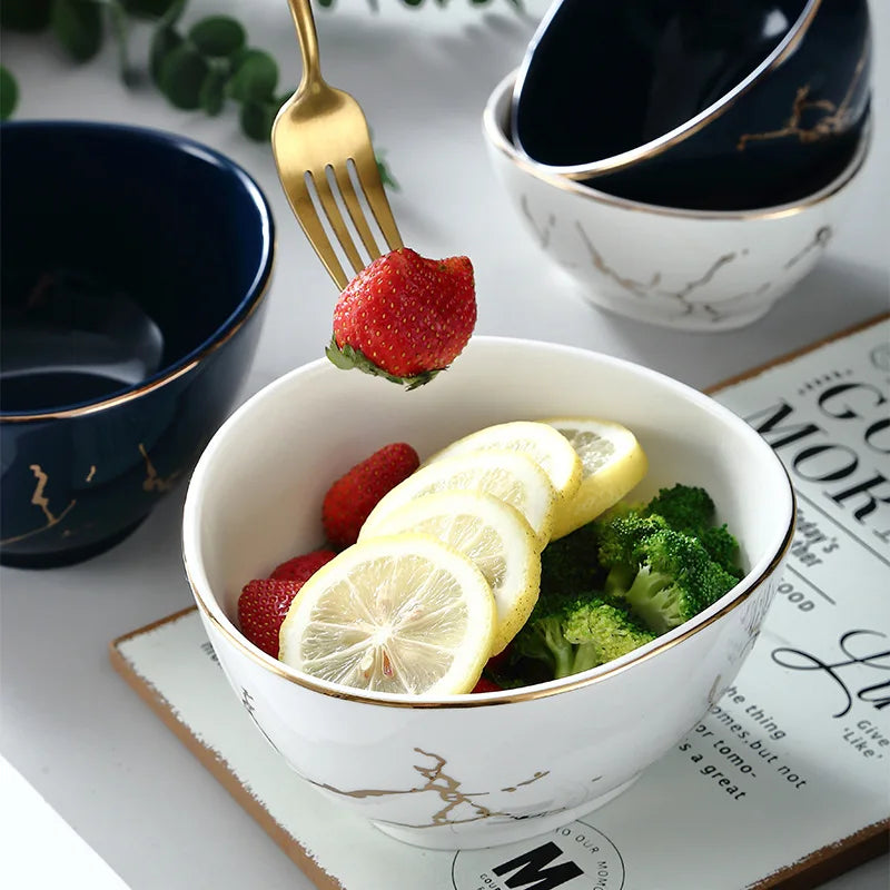 Nordic Dinner Irregular Plates Ins Gold Inlay Dinner