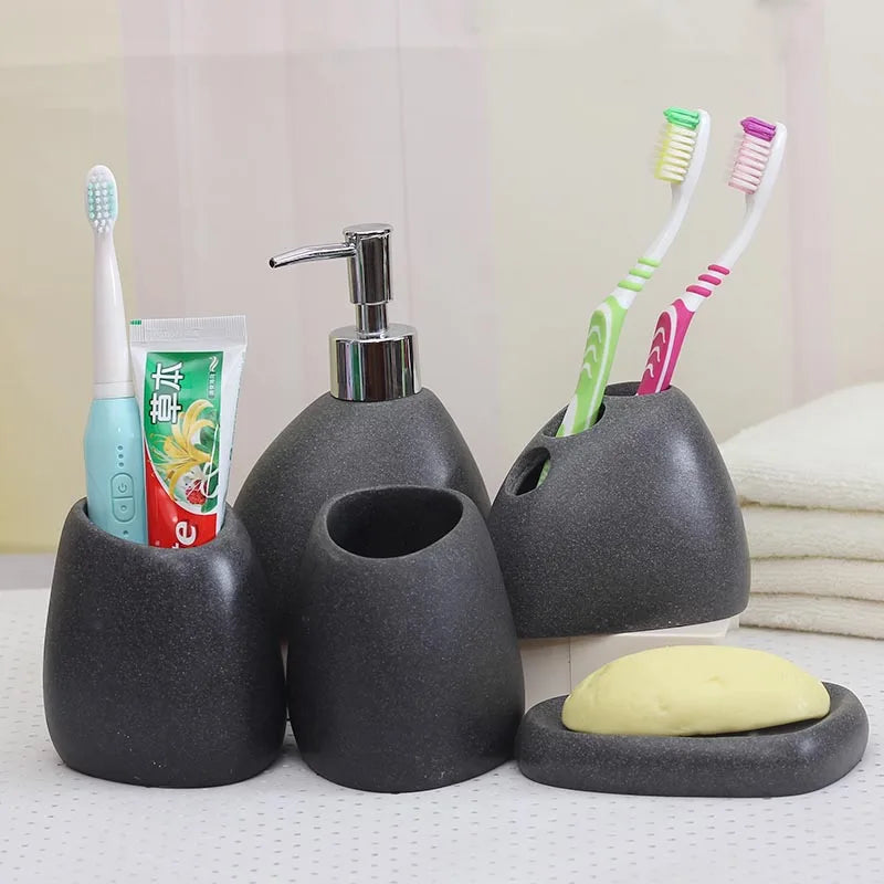 Resin Bathroom Emulsion Bottle High-Grade Wash Gargle Cup