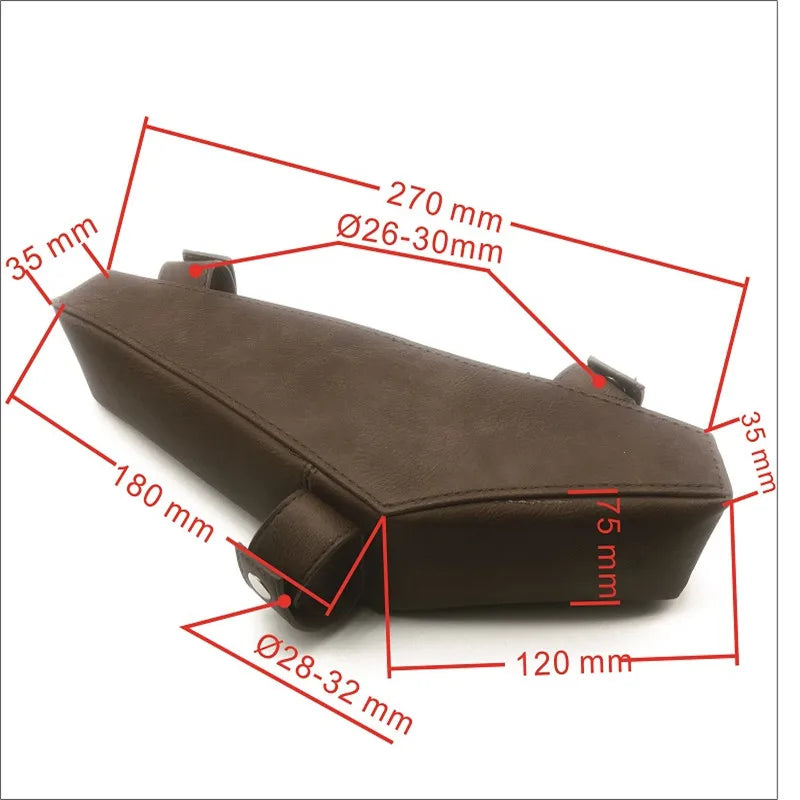 Retro Bicycle Custom Frame Bag Upper Tube Storage
