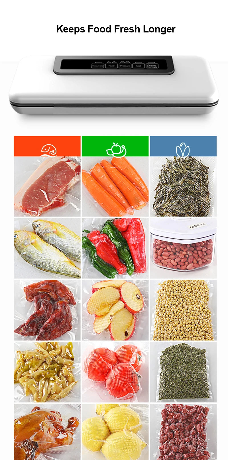 Biolomix Vacuum Sealer Automatic Food Saver Machine Food