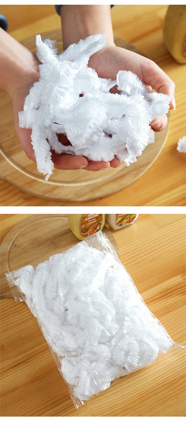 Reusable Disposable Food Cover Plastic Wrap Durable Elastic