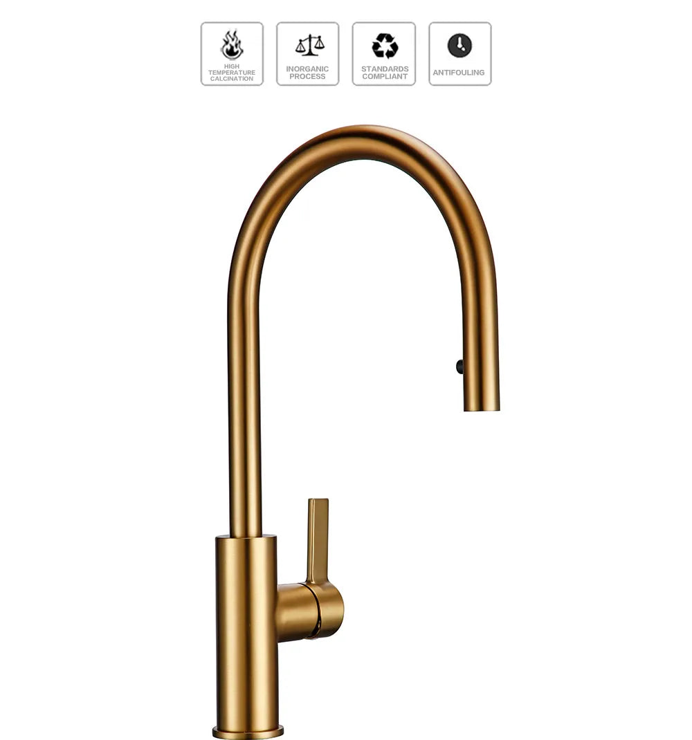 Bagnolux Luxury Matt Old Brushed Golden Brass Faucet