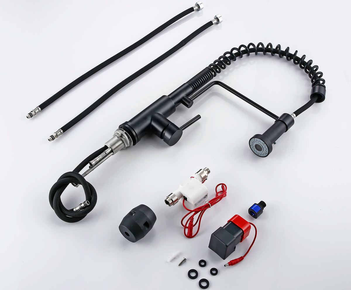 Touch On Faucet Matt Black Sensor Activated Pull